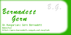 bernadett gern business card